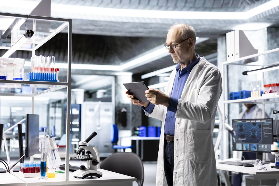 Profesional trabajando en un laboratorio
