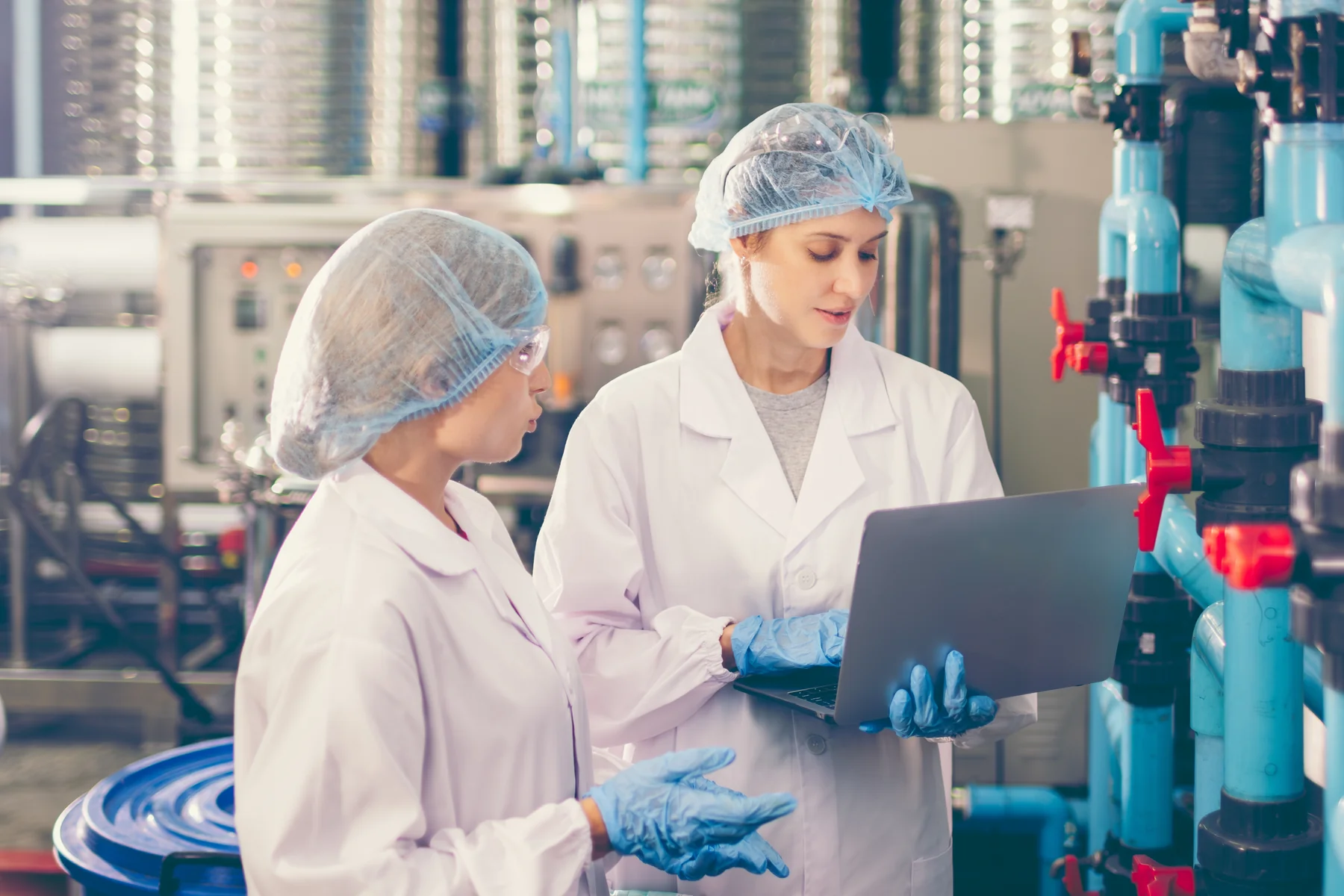 Técnicas de laboratorio en una instalación industrial