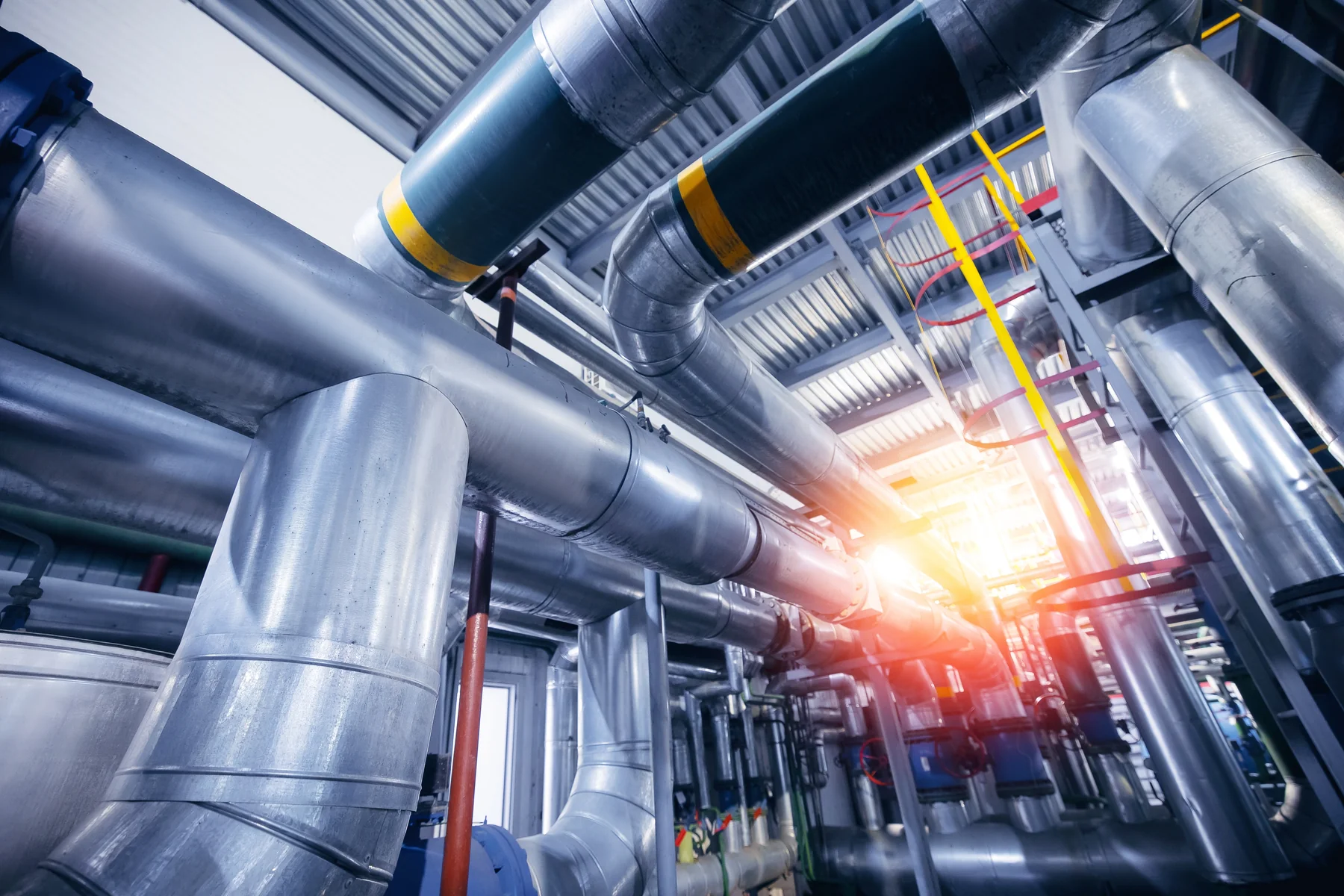 Pipe network in an industrial facility